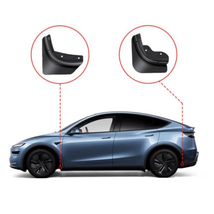 Custom-Fit Mud Flaps 2025+for Tesla Model Y Juniper | Premium TEP Splash Guards | No-Drill Installation & Paint Protection