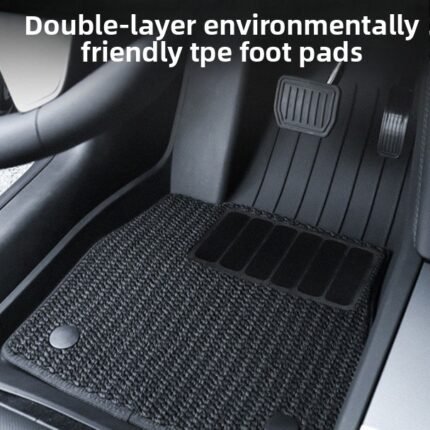 For Tesla New Model 3 Highland Left Rudder TPE Foot Mat Fully Surrounded Double Floor Mat