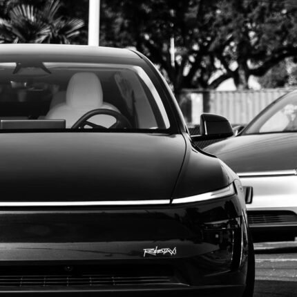 For Tesla  robotaxi driverless autopilot triangular window body decoration car sticker