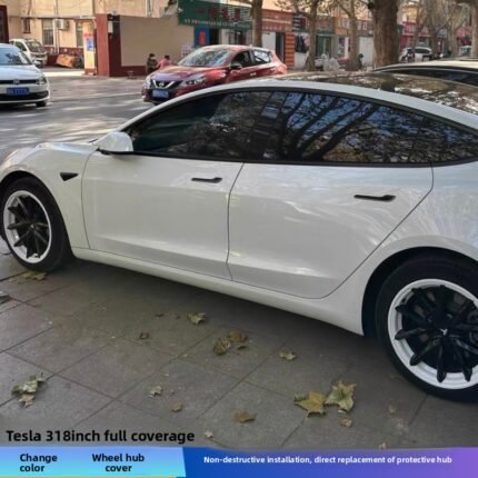 For Tesla Model 3 hub cover decoration 18-inch modification accessories wheel ring dumb black double spell