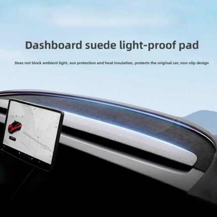 For Tesla New Model 3 Highland Model Y Juniper Dashboard Dark Pad Flip Fur Central Control Sunscreen Pad
