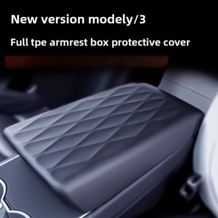 For Tesla New Model 3 Highland Model Y Juniper Central Control Armrest Cover TPE Protective Cover Accessories