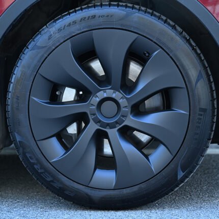For Tesla 2021-2024 Model Y Hub Cover 19 Inch Tire Cover Cyclone Front Change Decorative Retainer Cap Cover Hemming